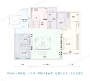 建业河畔洋房143平方米户型