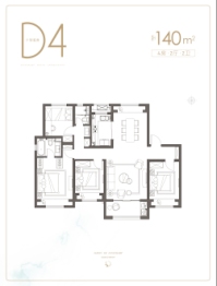 大华朗香公园里4室2厅1厨2卫建面140.00㎡