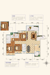 御景东方4室2厅1厨2卫建面135.00㎡