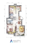 金地世纪城格林郡A户型89平三室
