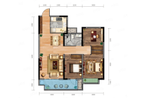 招商·兰溪谷GA95，-3室2厅1卫0厨，-建筑面积约95.00平米