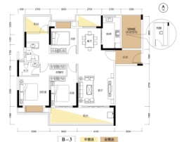 清华一品·国宾府3室2厅1厨2卫建面128.94㎡