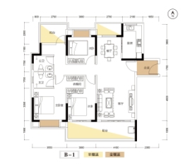 清华一品·国宾府3室2厅1厨2卫建面127.42㎡