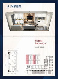 新长海·尚都国际1室1厅1厨1卫建面36.00㎡