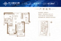 恒大御龙天峰13#2-3户型