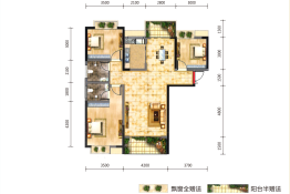 宜府锦城二期·北城国际3室2厅1厨2卫建面125.70㎡