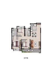 花样年花好园3室2厅1厨2卫建面100.00㎡