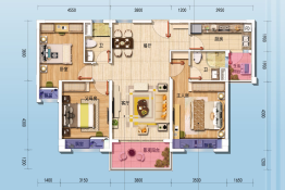 碧桂园·滨江原著3室2厅1厨2卫建面118.00㎡