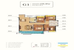 珍宝岛·香缇雅苑4室2厅1厨2卫建面131.32㎡