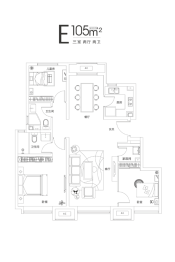 中骏悦景湾3室2厅1厨2卫建面105.00㎡