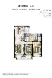 碧桂园天玺3室2厅1厨2卫建面135.53㎡