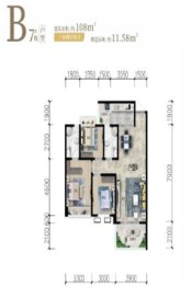 颖创悦江府3室2厅1厨2卫建面108.00㎡