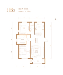 首城南湖璟院2室2厅1厨2卫建面106.00㎡