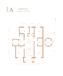 首城南湖璟院3室2厅1厨2卫建面110.00㎡