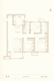 万科公园大道3室2厅1厨2卫建面115.00㎡