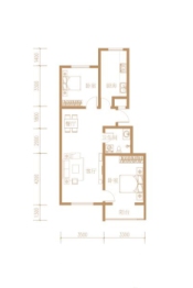 澜轩居2室2厅1厨1卫建面88.16㎡