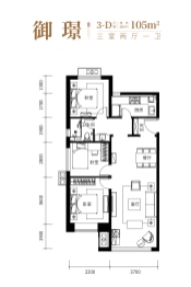 新松·璟荟祥府3室2厅1厨1卫建面105.00㎡