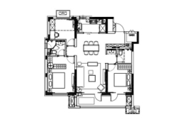 万科金域蓝湾3室2厅1厨2卫建面118.00㎡