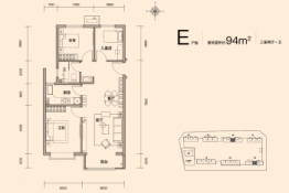 金地·都会风华3室2厅1厨1卫建面94.00㎡