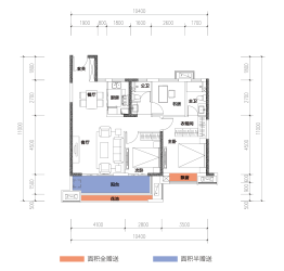 酃湖万达广场3室2厅1厨2卫建面105.00㎡