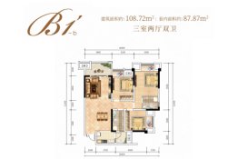 曲江新鸥鹏锦粼府3室2厅1厨2卫建面108.72㎡