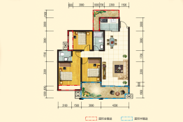 中城绿洲3室2厅1厨2卫建面115.68㎡