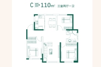 C户型110平