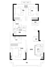 珺尚·馨泽园3室2厅1厨2卫建面118.00㎡