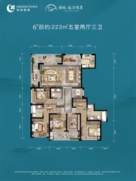 绿城春江花月5室2厅1厨3卫建面223.00㎡