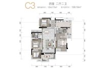 C3建面约134.17平