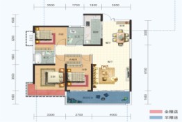 雁鸣江畔3室2厅1厨2卫建面120.97㎡