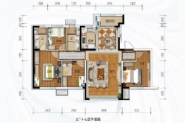 通辽碧桂园4室2厅1厨2卫建面148.00㎡