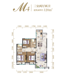 保利·拉菲公馆3室2厅1厨2卫建面120.00㎡