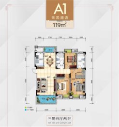 望达智造小镇3室2厅1厨2卫建面119.00㎡