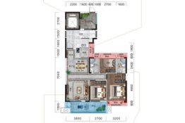 恒凯首府3室2厅1厨2卫建面105.00㎡