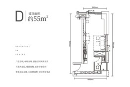 绿地GIC建面55.00㎡