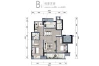 B户型建面约101平