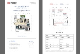 会理新时代·观澜府3室1厅1厨2卫建面111.00㎡