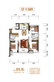 盘锦恒大滨河世家3室2厅1厨2卫建面124.00㎡