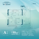 融旷·格林学府A户型图88平