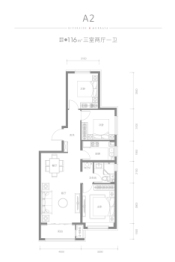 融创·建荣松江宸院3室2厅1厨1卫建面116.00㎡