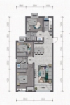 建面约118平米高层户型