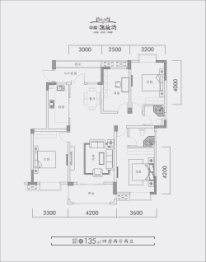 中煤凯旋湾4室2厅1厨2卫建面135.00㎡