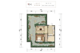 仙女山懒坝禅境艺术小镇1室1厅1厨1卫建面48.50㎡