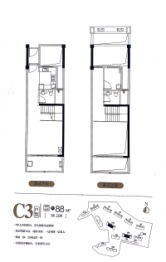 欣隆盛世江南3室2厅1厨2卫建面88.00㎡