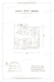 中骏四季风华3室2厅1厨2卫建面97.00㎡