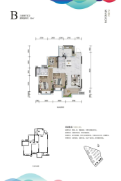 优品道邦泰·公园府3室2厅1厨2卫建面98.00㎡