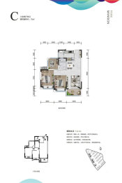 优品道邦泰·公园府3室2厅1厨1卫建面76.00㎡