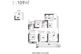 佳源广场3室2厅1厨2卫建面109.00㎡