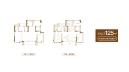 滨海首府4室2厅1厨2卫建面125.00㎡